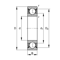 S 61908-2Z, (j) DIN 625-1 ˜ʵҪߴ, ɂ(c)g϶ܷ