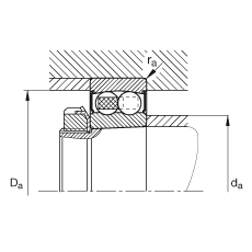 {(dio)S 2210-K-2RS-TVH-C3, (j) DIN 630 (bio)(zhn)Ҫߴ, FףF 1:12ɂ(c)ܷ