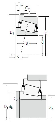 TIMKEN 帶法蘭單列2585/2523-B樣本圖紙